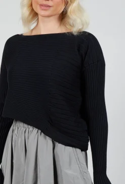 Malloni Jumpers^Agnes Jumper in Nero Blu