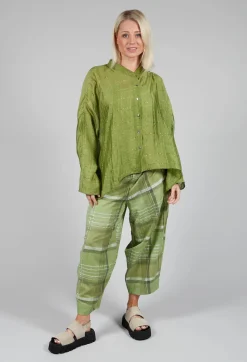 Traces of Me Shirts & Blouses^Aiko G Shirt in Dark Citron Check