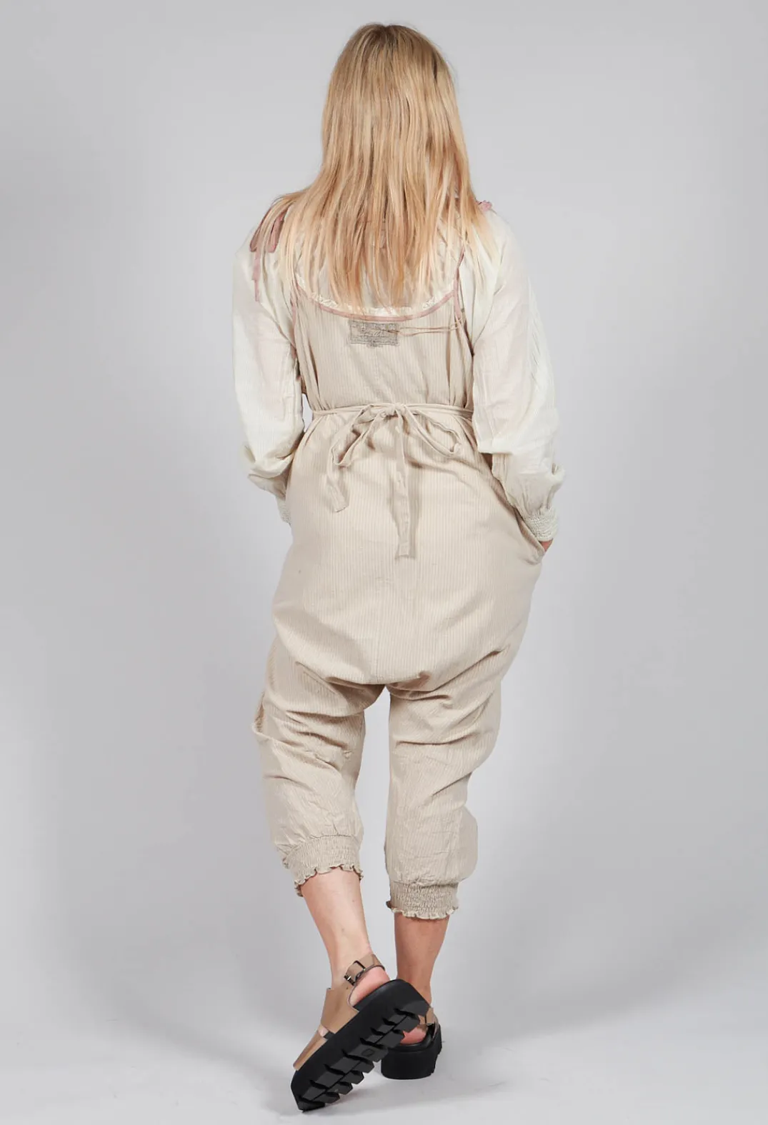 Les Ours Jumpsuits^Alain Jumpsuit in Striped Linen