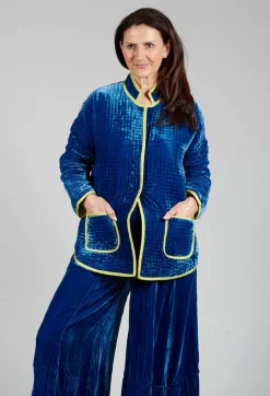 Bianco Levrin Jackets^Aldina Pomegranate Jacket in Lapis