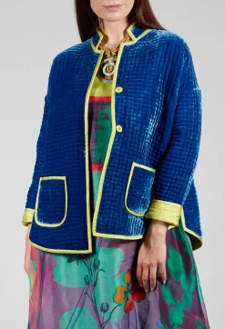 Bianco Levrin Jackets^Aldina Pomegranate Jacket in Lapis