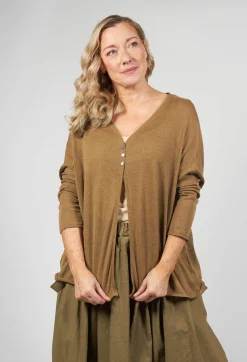 Album Di Famiglia Cardigans^A-Line Cardigan in Khaki