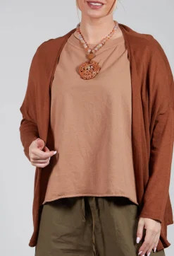 Album Di Famiglia Cardigans^A-Line Cardigan in Pottery