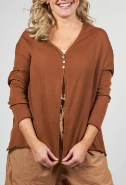 Album Di Famiglia Cardigans^A-Line Cardigan in Pottery