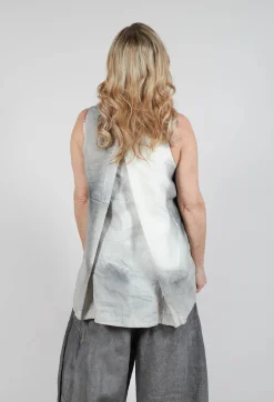 Rundholz Mainline Tops^A-Line Linen Top in Moon Pigment