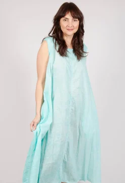 Rundholz Black Label Dresses^A-Line Sleeveless Dress in Aqua Cloud