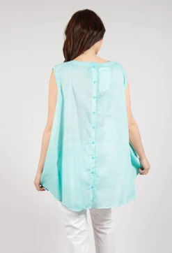 Rundholz Black Label Tops^A-Line Sleeveless Top in Aqua Cloud