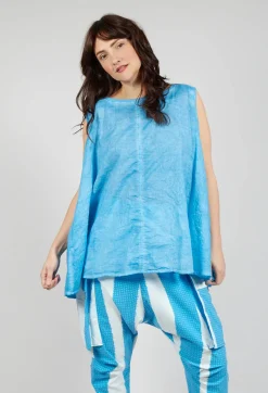 Rundholz Black Label Tops^A-Line Sleeveless Top in Malibu Cloud