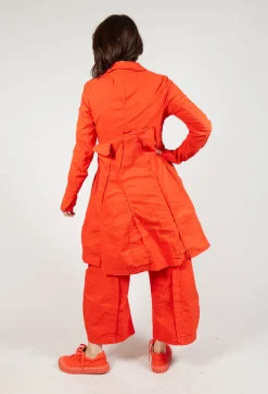 Rundholz Dip Coats^A-Line Structured Coat in Mandarine