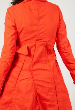 Rundholz Dip Coats^A-Line Structured Coat in Mandarine