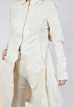 Rundholz Dip Coats^A-Line Structured Coat in Greige