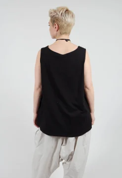 Moyuru Tops^A-Line Top in Black Print