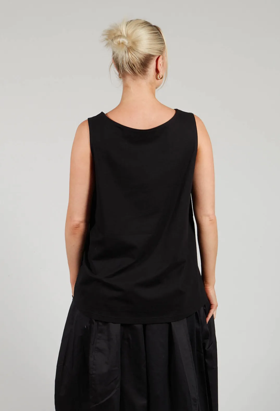 Moyuru Tops^A-Line Top in Black Print