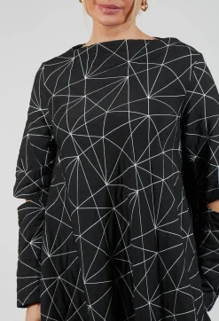 Xenia Design Dresses^A-Line Upal Dress in Black with White