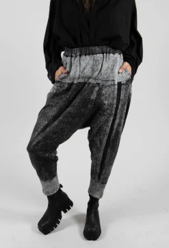 Moyuru Trousers^Allover Print Trousers in Light Grey