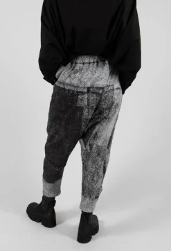 Moyuru Trousers^Allover Print Trousers in Light Grey