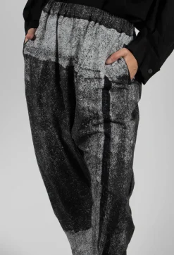 Moyuru Trousers^Allover Print Trousers in Light Grey