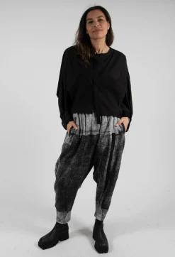 Moyuru Trousers^Allover Print Trousers in Light Grey