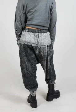 Moyuru Trousers^Allover Print Trousers in Light Grey
