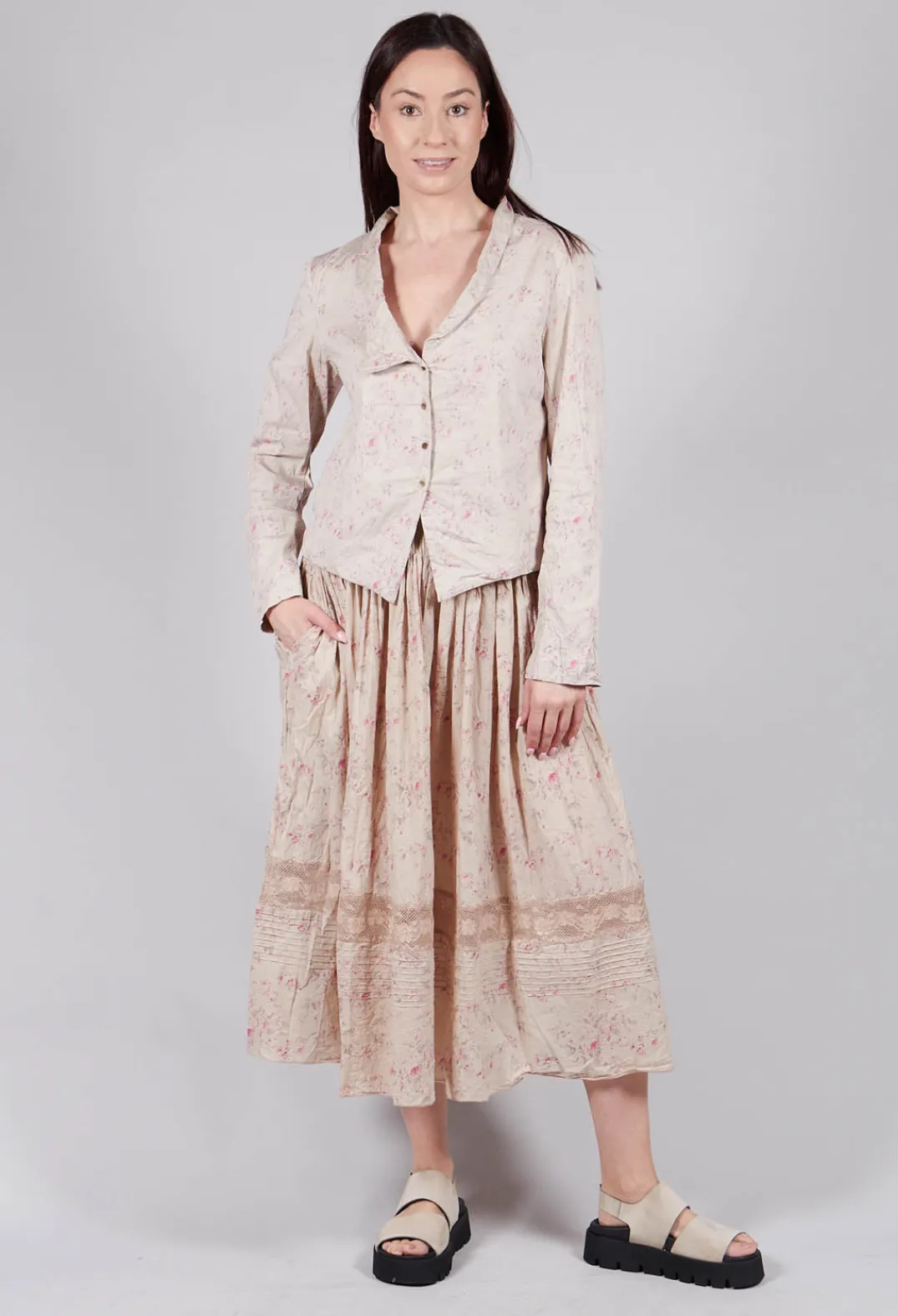 Les Ours Jackets^Aloe Jacket in Liberty Beige Print