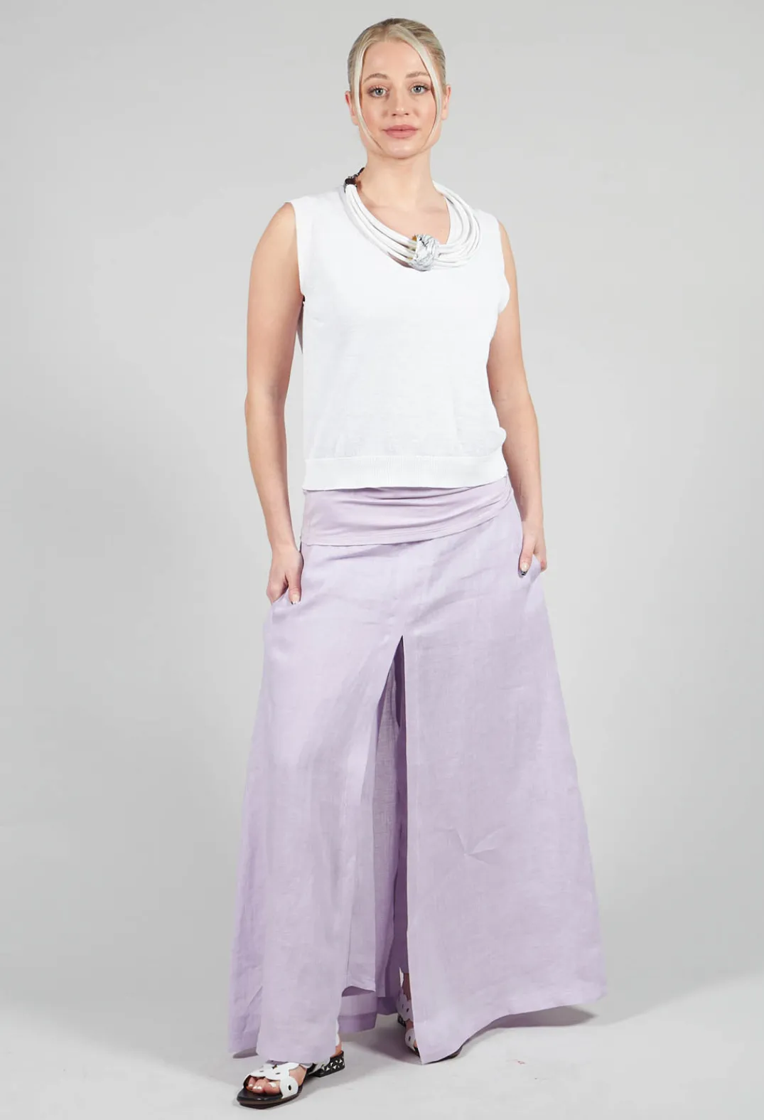 Sarah Pacini Tops^Anais T-Shirt Vest in Lilac