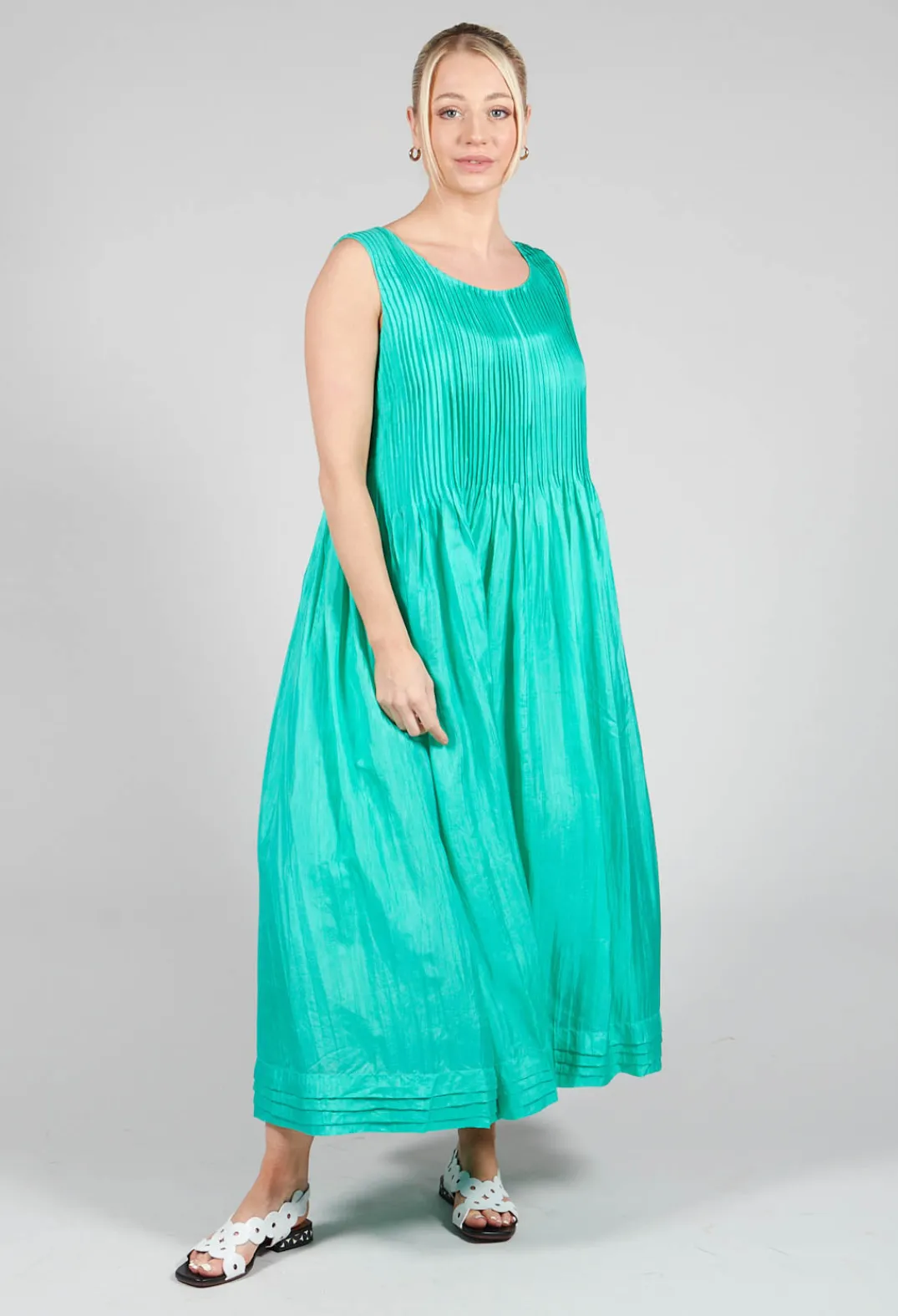 Bianco Levrin Dresses^Angela Dress in Acqua
