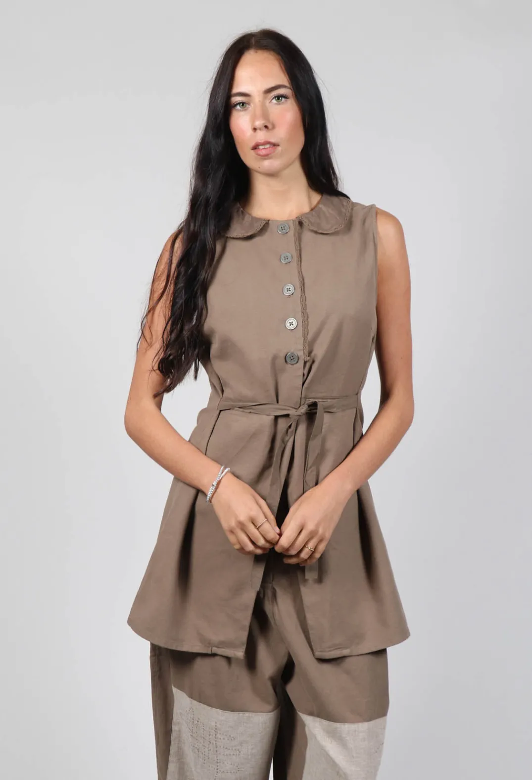 Ewa I Walla Tops^Anisa Vest in Walnut