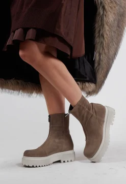 Lofina Boots^Ankle Boots with Front Zip in London Cardboard