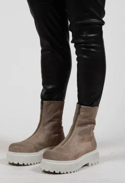 Lofina Boots^Ankle Boots with Front Zip in London Cardboard