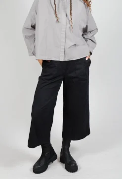 Aequamente Trousers^Ankle Wide Leg Trousers in Black