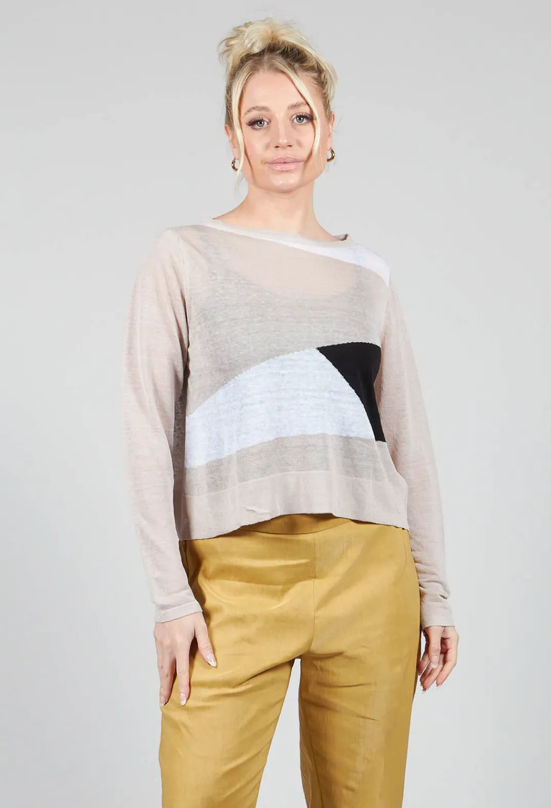 Sarah Pacini Jumpers^Art Deco Jumper in Mastic