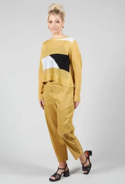 Sarah Pacini Jumpers^Art Deco Jumper in Yellow
