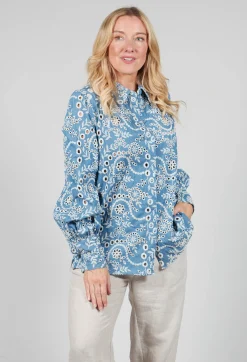 Dea Kudibal Shirts & Blouses^Asta Denim Shirt with Embroidery Detail in Blue