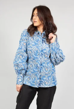 Dea Kudibal Shirts & Blouses^Asta Denim Shirt with Embroidery Detail in Blue
