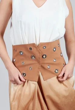 Ixos Belts^Asymmetric Belt in Cognac