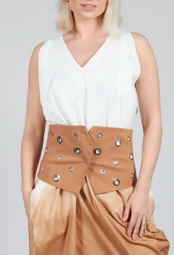 Ixos Belts^Asymmetric Belt in Cognac