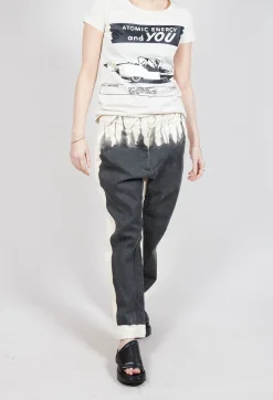Rundholz Mainline Trousers^Asymmetric Belt Loop Trouser in Black Paint