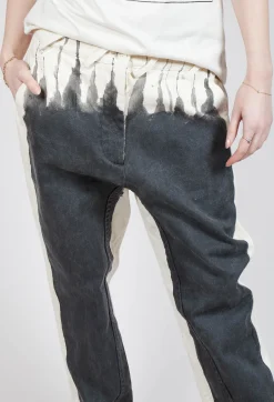Rundholz Mainline Trousers^Asymmetric Belt Loop Trouser in Black Paint