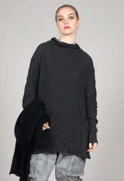 Rundholz Mainline Tops^Asymmetric Crinkle Top in Slate