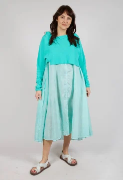 Rundholz Black Label Jumpers^Asymmetric Cropped Pullover in Aqua