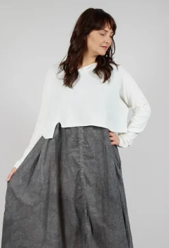 Rundholz Black Label Jumpers^Asymmetric Cropped Pullover in Offwhite