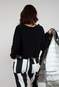Rundholz Black Label Jumpers^Asymmetric Cropped Pullover in Black