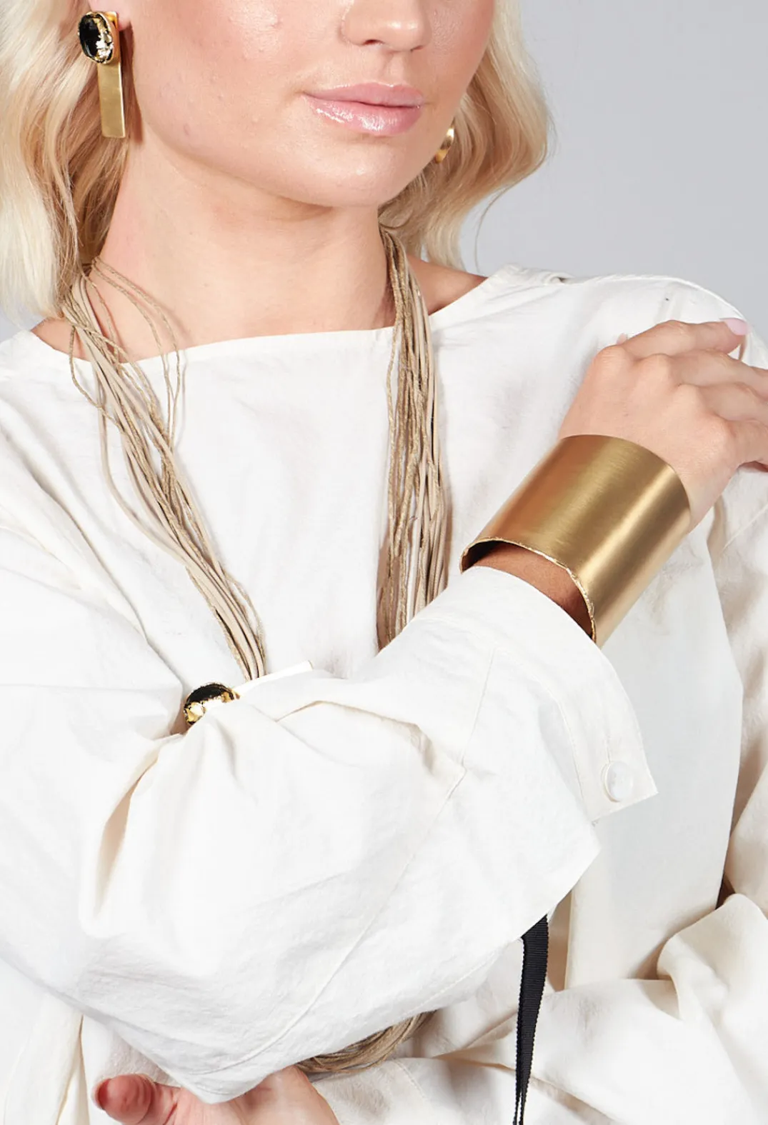 Katerina Vassou Bracelets^Asymmetric Cuff in Gold