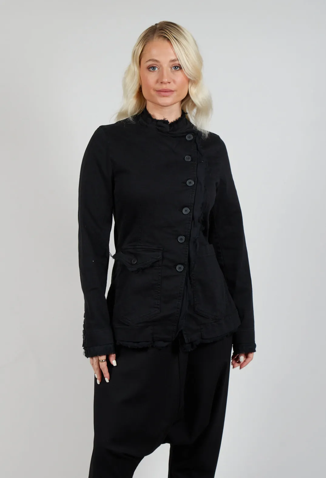 Pal Offner Jackets^Asymmetric Jacket in Black