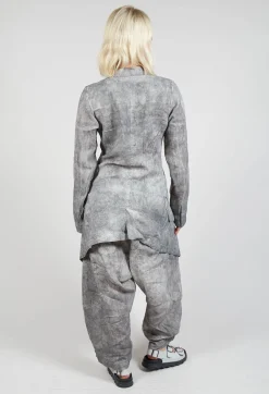 Pal Offner Coats^Asymmetric Penguin Coat in Dark Marble