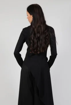 La Haine Jackets^Asymmetric Punto Jacket in Black