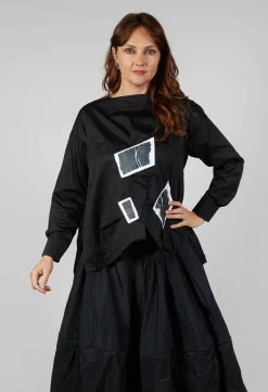 Bize Tops^Asymmetric Shirt in Black