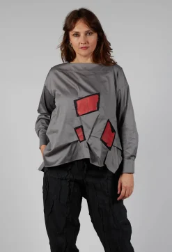 Bize Tops^Asymmetric Shirt in Taupe