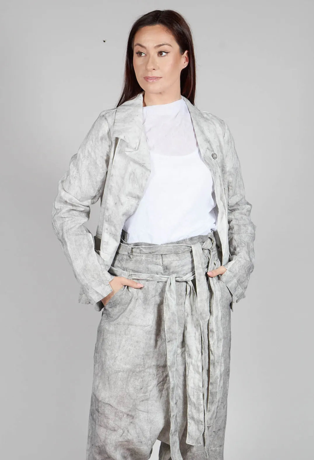 Pal Offner Jackets^Asymmetric Short Jacket in Dark Marble
