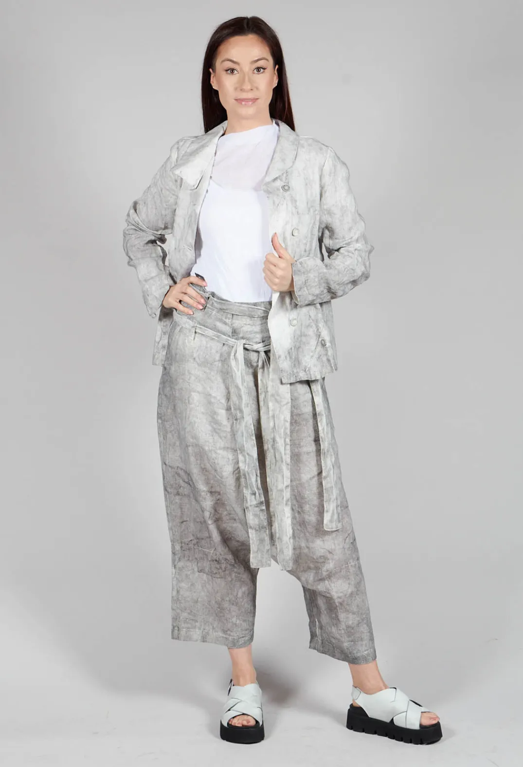 Pal Offner Jackets^Asymmetric Short Jacket in Dark Marble
